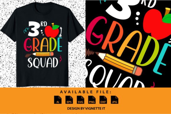 3rd Grade Squad Back to School Preschool Graphics