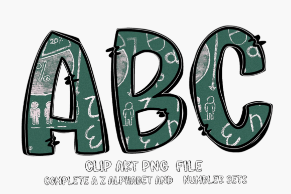 Back to School Alphabet Sublimation Graphics for Crafts