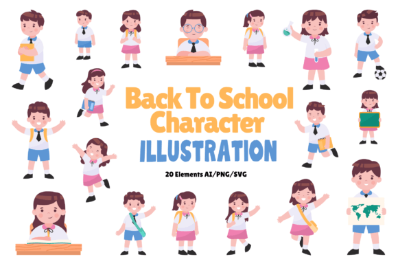 Back to School Character Illustration