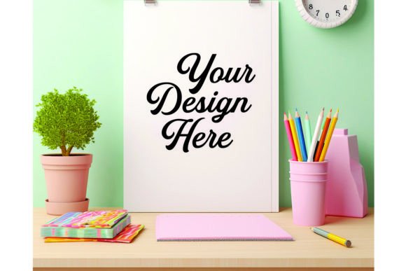 Back to School Free Mockup, Teacher Mock: Graphics & Frames for Handmade Sellers