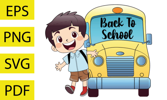 Back to School Retro School Bus Graphics