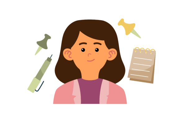 Back to School Stationary Girl Person Graphics