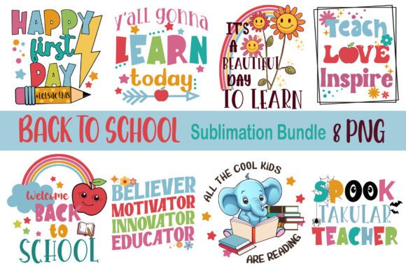 Back to School Teacher Bundle: Graphics & T-Shirt Designs