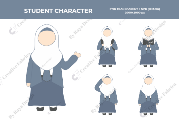 Student Character Graphics & Illustrations