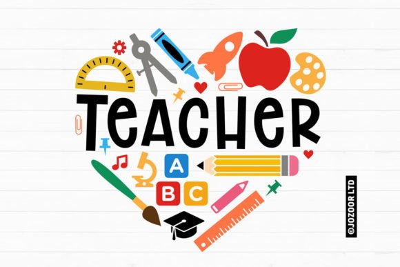 Teacher Heart Back to School SVG